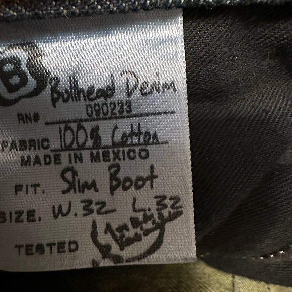 Bullhead Mens Denim Jeans Size 32x32 Slim Boot Distressed Cuffs - Picture 7 of 7